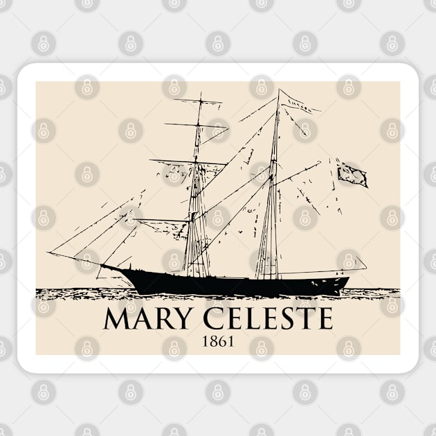 Mary Celeste 1861 Ship Sticker by Lakeric